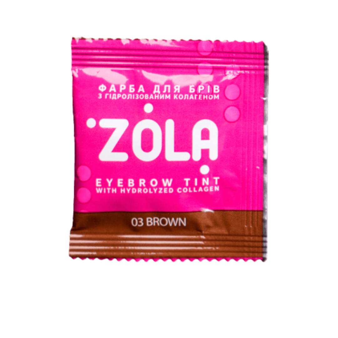 Vopsea pentru sprâncene ZOLA cu colagen 03 Brown 5 ml