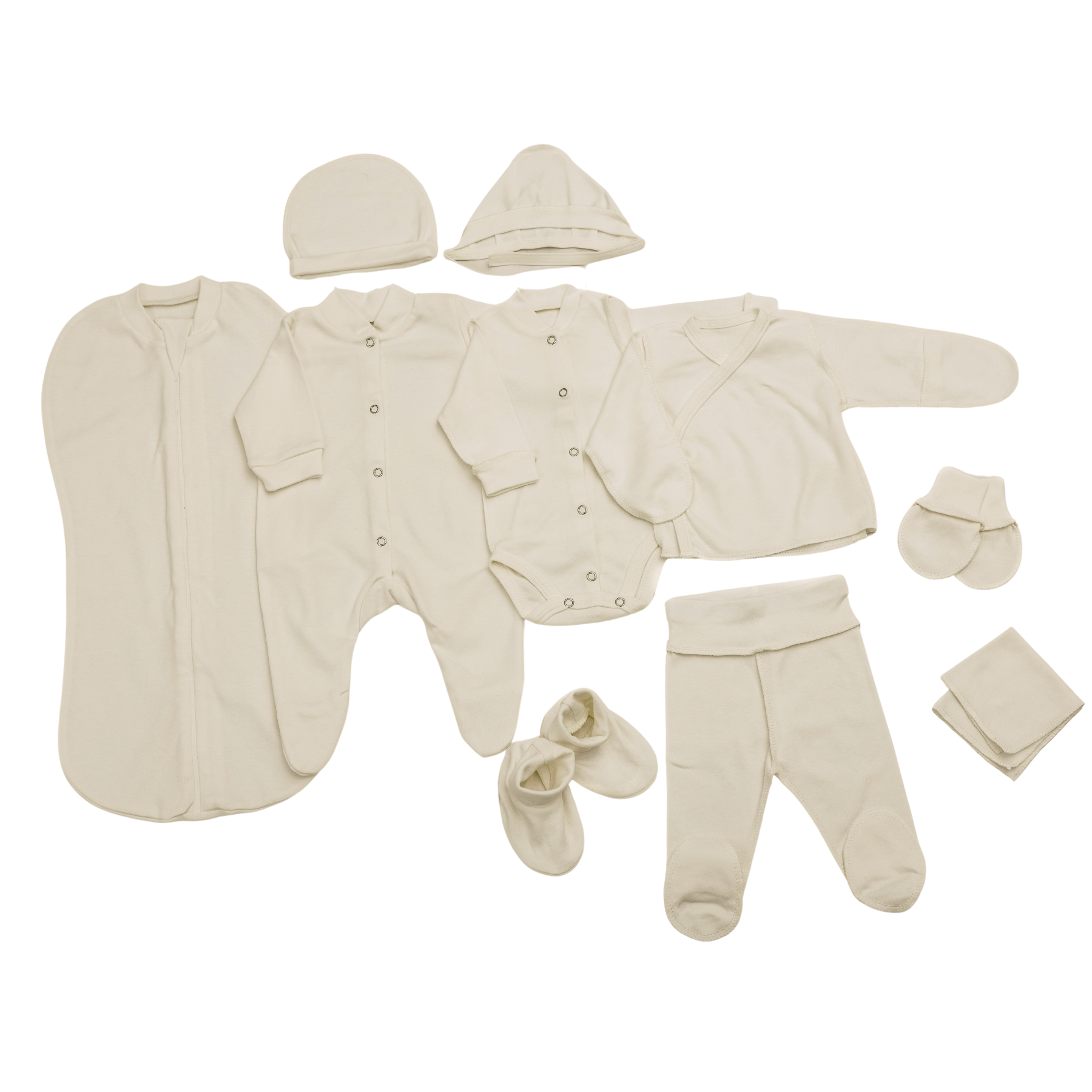 Set pentru Maternitate Pampy 10 Unități (0-1 luni) Ivory
