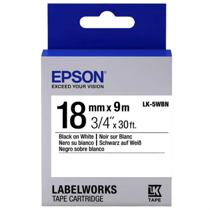  Cartuş de bandă Epson LK-5WBN