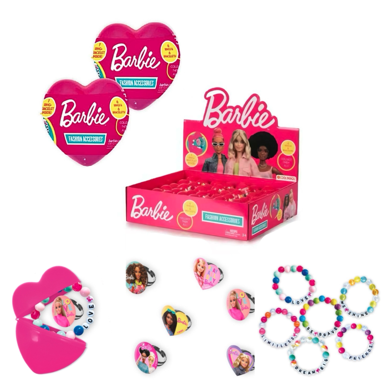 Set "Barbie" in forma de inima cu inel si bratara