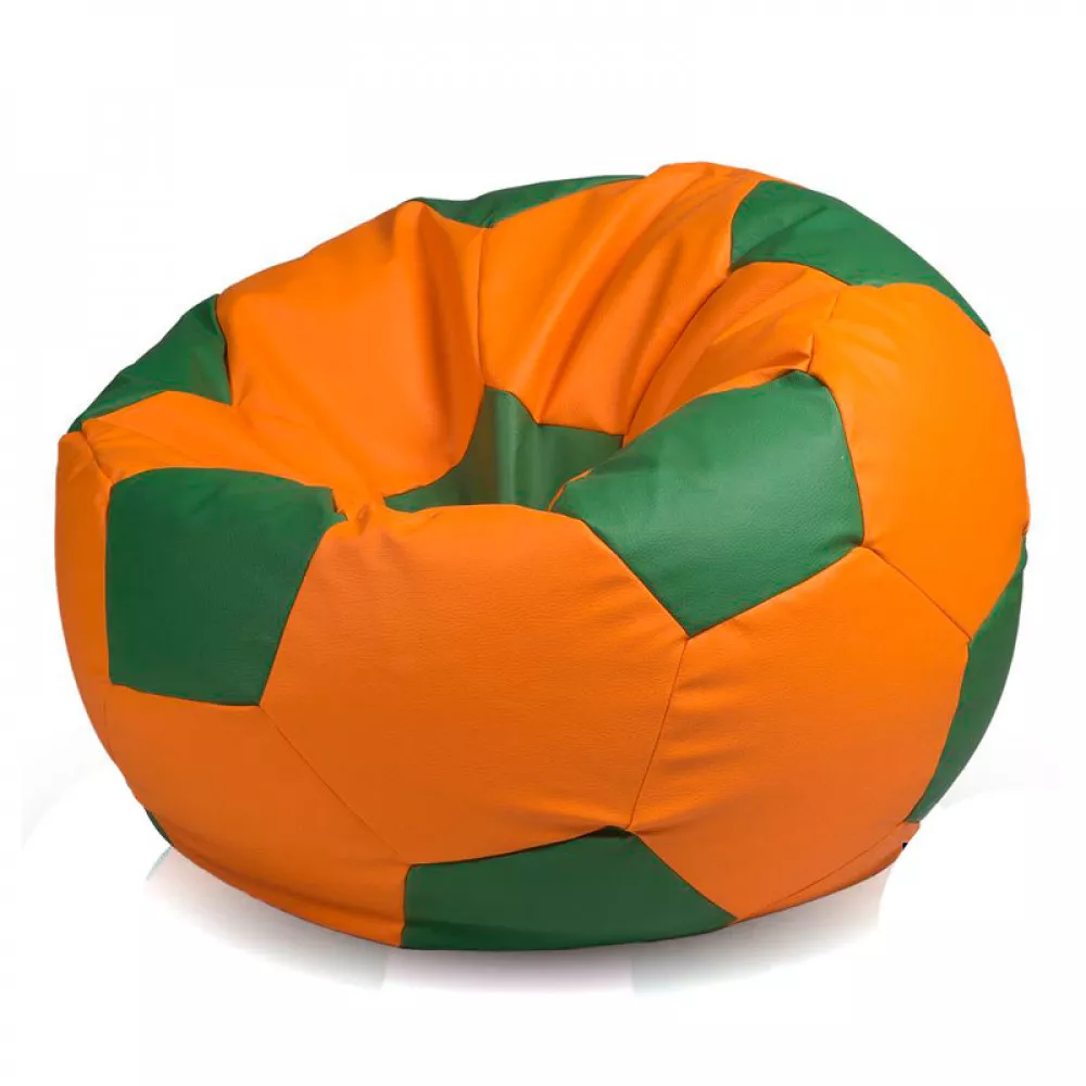 BeanBag Minge marimea"XXL",culoarea oranj cu verde inchis din ecopiele