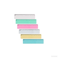 Rigla plastic 15cm incolor  250  ARK