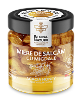Miere de salcâm cu migdale 250g Regina Naturii