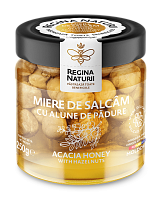 Miere de salcâm cu alune de pădure 250g Regina Naturii