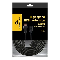 Cablu Video Cablexpert CC-HDMI4X-15, HDMI (M) - HDMI (F), 4,5m, Negru