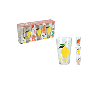 Set de păhare 3buc "Summer Fruit" - 300ml (53807)