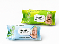 Servetele umede Leira Baby Wet Towel 120 buc Aloe Vera/Fliptop