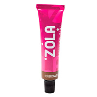 Vopsea pentru sprâncene ZOLA cu colagen 03 Brown 15 ml