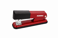 Capsator Norma, 20 file, 50 mm, rosu, compatibil capse 24/6-26/6, capsator pentru scoala si birou