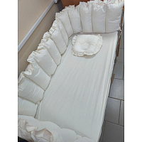 Borduri de protecție pentru pătuc Gardulet Ivory cu volănașe