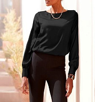 Bluza de satin Lascana , culoare neagra