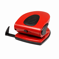 Perforator metalic Scholz 8 cm, 30 file, 2 gauri, rosu, perforator pentru birou si uz personal
