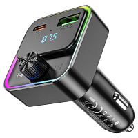 HOCO E81 Fantasy PD30W+QC3.0 car BT FM transmitter black