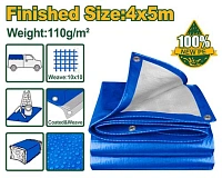 Prelată impermeabilă din PE (Ușoară) 4x5m 110g/m² JDTQ1845 Jadever