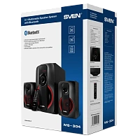 Boxe pentru calculator 2.1 SVEN MS-304, Negru/Roșu