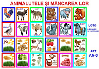 AN-3 Joc Loto Animalutele şi mâncarea lor