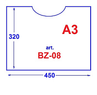 BZ-08 Buzunar transparent A3 320*450 mm