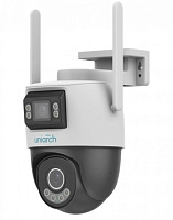 Camera IP Wireless Uniarch Uho-P2S-M33F34, 3MP+3MP, 2.8mm/4mm, PT, IR/WLight 30m, Two-way Audio, mSD, IP66